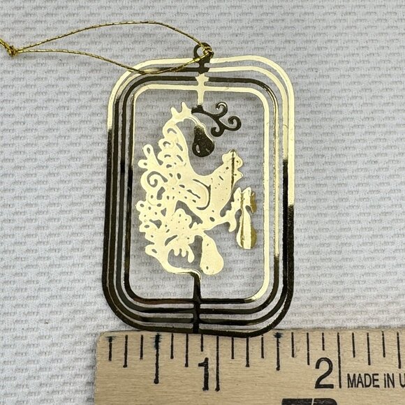 Vintage 12-Piece Brass Christmas Ornament Set Intricate 3-D Cutout Dimensional - Picture 10 of 15